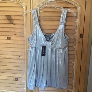 INC shiny snake size Large lined dressy tank * NWT